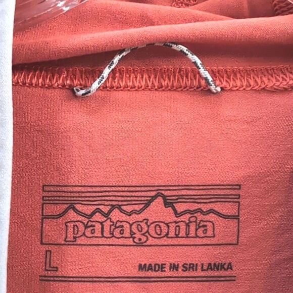 Patagonia "Bighorn Angler" Orange Lightweight Fishing Hoodie Sz L - Picture 7 of 7